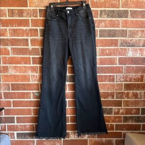 Zenana Outfitters Charcoal black Flare Jeans women's size 28